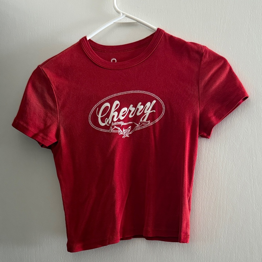Horse Power Baby Tee (Vintage Red)